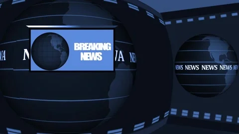 Breaking news digital graphic background animation Vidéo 327018903