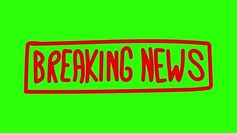Breaking News Doodle Text Animation on Green Screen Background Stock Footage 337068059