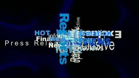 Breaking News - Flying Words Stock Footage 60845127