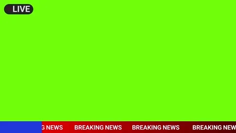 Breaking News frame on green screen breaking news background on chroma key .. 库存影片 341675735
