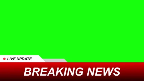 Breaking news frame live update with green screen Vidéo 312711342