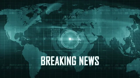 Breaking news generic background SPACE GREEN Stock Footage 47139887