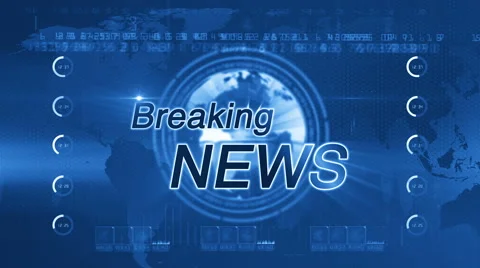 Breaking news generic blue Video stock 50376963