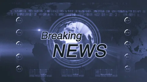 Breaking news generic diffrent blue Stock Footage 50375987