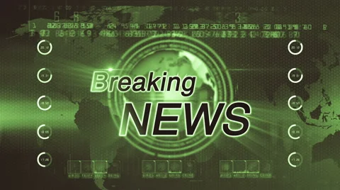 Breaking news generic green Video stock 50376307