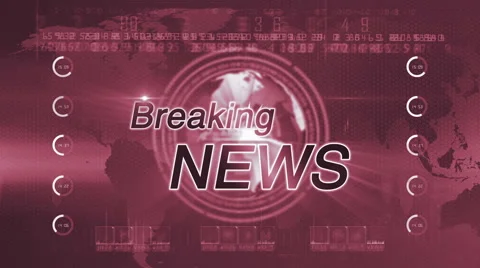 Breaking news generic red Stock Footage 50375497