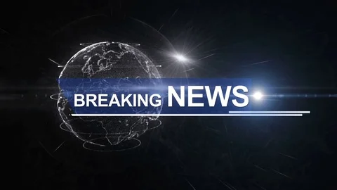 Breaking news generic world 3d earth particular 4K colorless Stock Footage 73433166