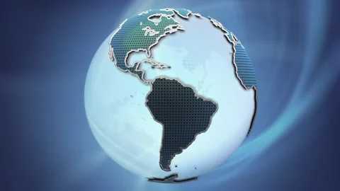Breaking News Global Globe 4K UHD Video Background for Television and Digit.. Video stock 344263377