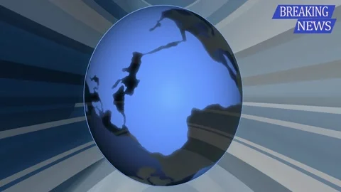 Breaking news globe with dynamic background animation Stock Footage 327013902