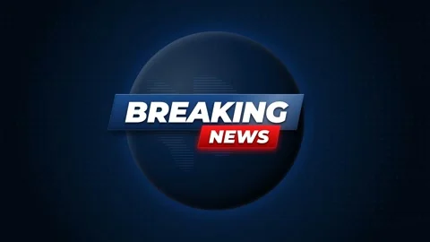Breaking News Graphic With Globe Background Video Loop Stock Footage 331035359