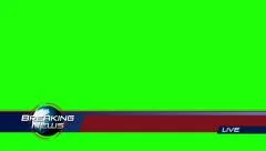 Breaking News Graphic Lower Third Title Strap Green Screen Stock Footage Breaking News Graphic Lower Third Title Strap Green Screen Stock Footage