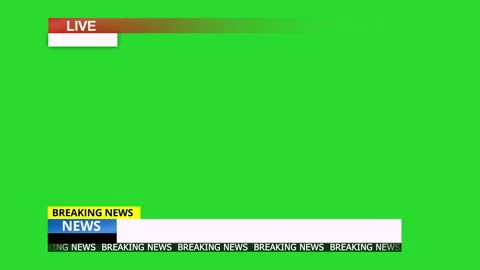 Breaking news graphics ( green screen ) Stock Footage 258222753