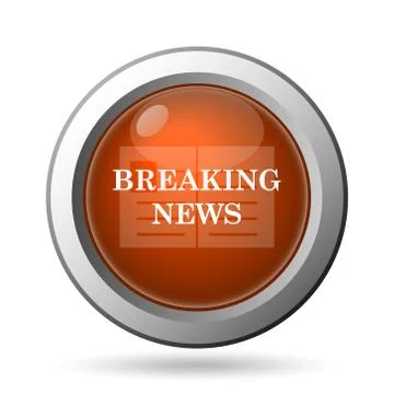 Breaking news icon. internet button on white background.. Stock Illustration