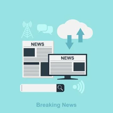 Breaking News Stock Illustration