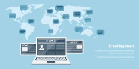 Breaking news Illustrazione stock