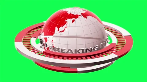 Breaking News Intro Animation with Rotating 3D Earth Globe. 库存影片 336006951