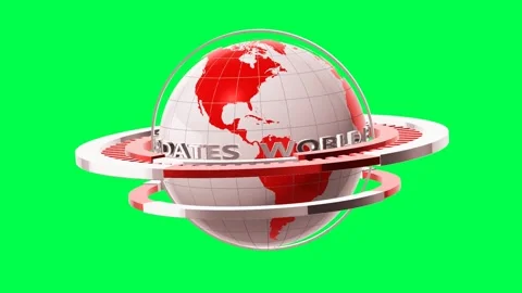 Breaking News Intro Animation with Rotating 3D Earth Globe. 库存影片 336006953