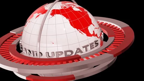 Breaking News Intro Animation with Rotating 3D Earth Globe. 스톡 동영상 336006955