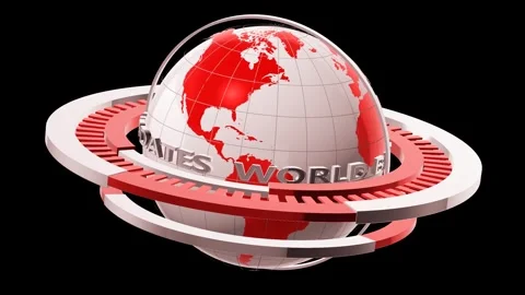 Breaking News Intro Animation with Rotating 3D Earth Globe. 스톡 동영상 336006956