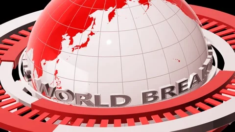 Breaking News Intro Animation with Rotating 3D Earth Globe. 스톡 동영상 336007022