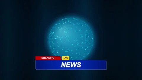 Breaking News intro with dynamic 3d digital globe animation and professional Stock Footage 346705964