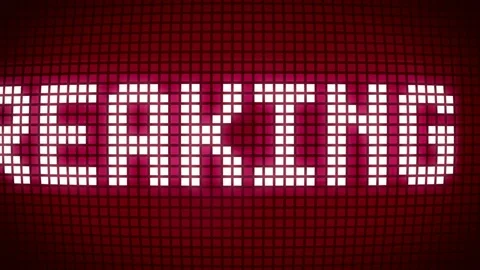 Breaking news, Led Display message Stock Footage 85028877