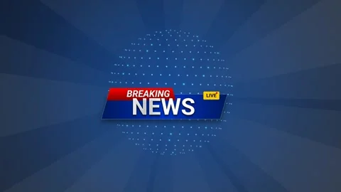 Breaking news live with abstract blue background Stock Footage 345831712