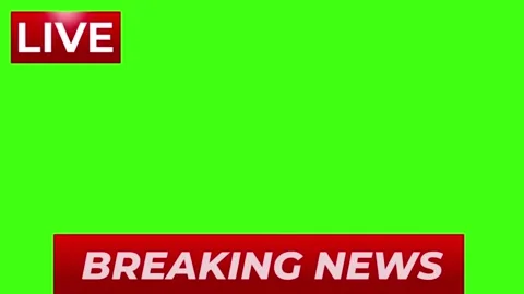 Breaking News Live Banner Loop Animation On Green Screen Background Stock-Footage 303387431