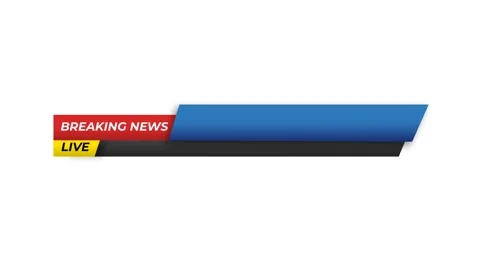 Breaking News Live Lower Third Graphic for Broadcasts and TV Channels. Видео 340033209