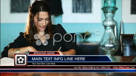 Breaking News Lower Third Stock After Effects