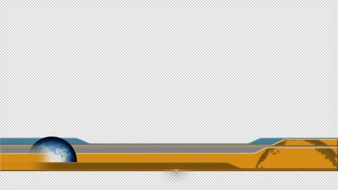 Breaking News Lower Third with Alpha Channel, transparent background. Stock Footage 248430224