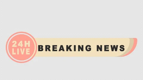 Breaking News Lower Third Alpha Channel animation. Animated Live breaking n.. Video stock 268894132