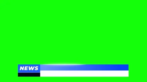 Breaking News Lower Third Banner Animation with Green Screen Stock Footage 312160598