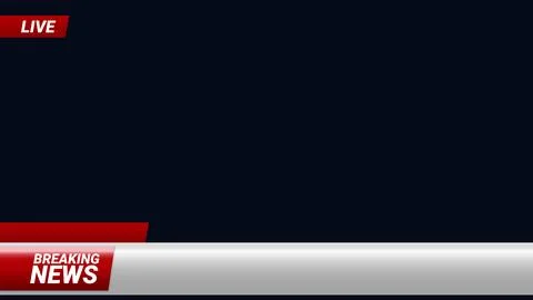 Breaking news lower third banner template for live television broadcast Stock Illustration