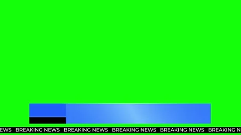 Breaking News Lower Third Blue Gradient with Scrolling Ticker Loop Animation 库存影片 312160603