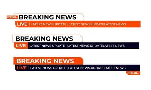 Breaking news lower third design for media Stock-Illustration