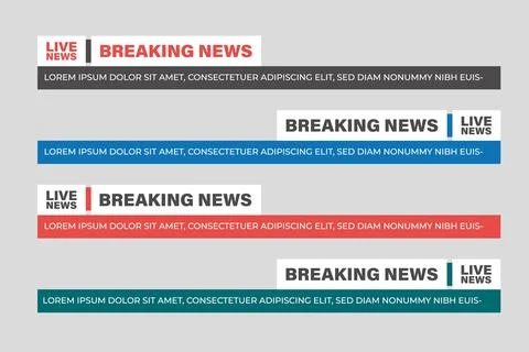 Breaking News Lower third design template Illustrazione stock