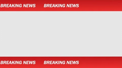 Breaking news lower third graphic with red design on transparent background Stock Footage 337473815