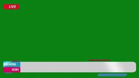 Breaking news lower third green screen template . Stock Footage 278533568