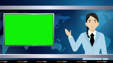 Breaking news lower third green screen display animation 4k Vidéo 279489212