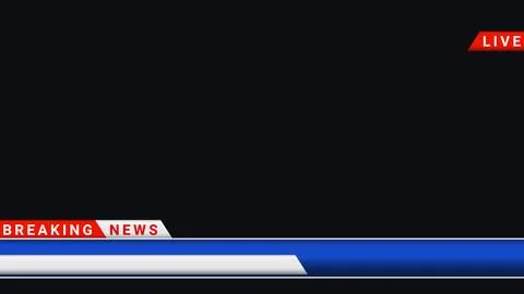 Breaking news lower third horizontal broadcast layout Stock Illustration