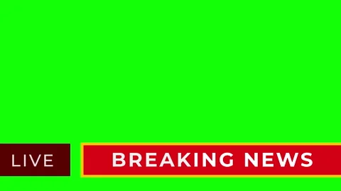Breaking News - Lower third live breaking news brackground green screen Stock Footage 274393385