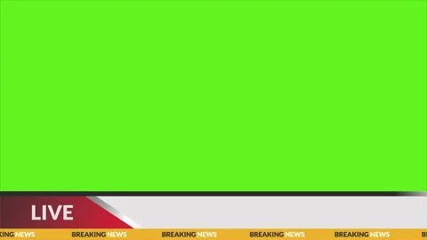 Breaking News - Lower third live breaking news brackground green screen Stock Footage 279299056