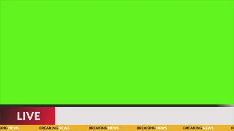 Breaking News - Lower third live breaking news brackground green screen Stock Footage 279299066