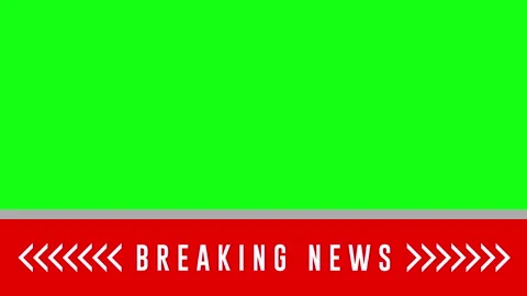 Breaking News - Lower third live breaking news brackground green screen Stock Footage 280163472