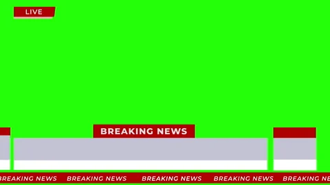 Breaking News - Lower third live breaking news background green screen and seaml Stock Footage 290208246