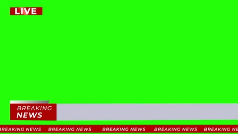 Breaking News - Lower third live breaking news background green screen and seaml Stock Footage 290208318