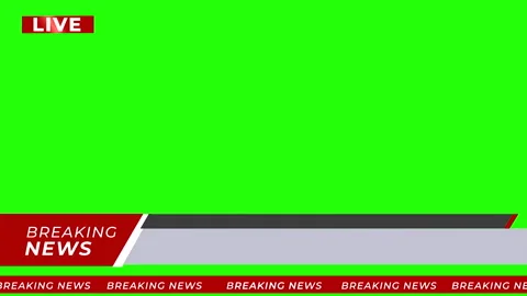 Breaking News - Lower third live breaking news background green screen and seaml Stock Footage 290208337