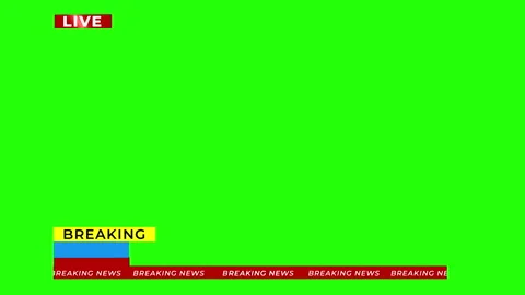 Breaking News - Lower third live breaking news background green screen and seaml Stock Footage 290361025