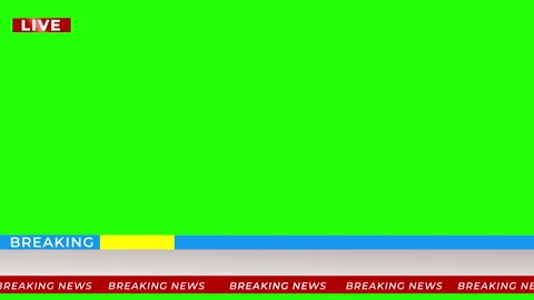Breaking News - Lower third live breaking news background green screen and seaml Stock Footage 290361935